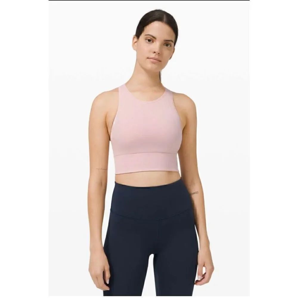 Lululemon 4 Ebb to Train Bra *Medium Support, C/D Cup Porcelain Pink